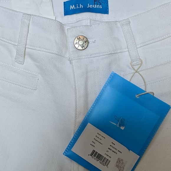 M.i.h Jeans New White Paris Cropped Slim Jeans 25 - Picture 2 of 8